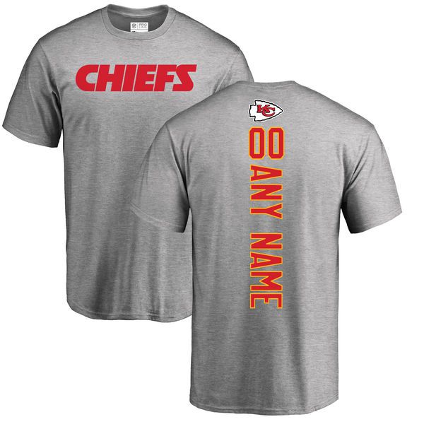 Men Kansas City Chiefs NFL Pro Line Ash Custom Backer T-Shirt